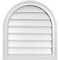 Ekena Millwork Round Top Surface Mount PVC Gable Vent w/ 2"W x 1-1/2"P Brickmould Frame, 22"W x 24"H GVPRT22X2402SN - alternate 1